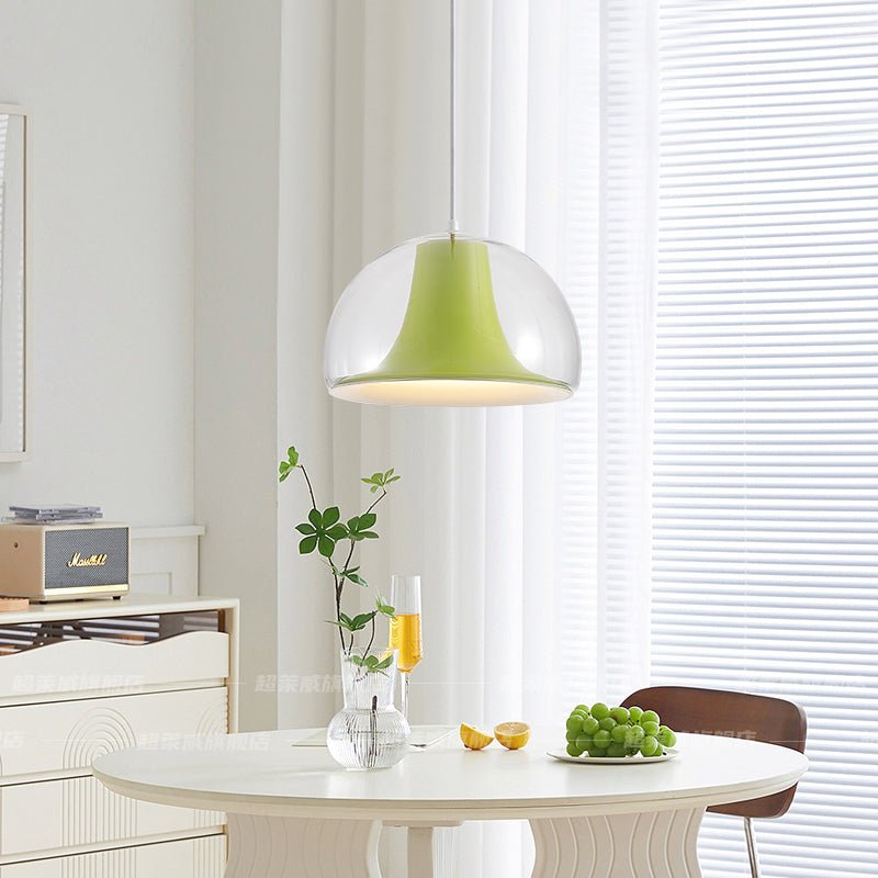 Jellyfish Glass Pendant Lamp Bauhaus Half-Round Ceiling Light | E27 LED | Modern Artistic Ambient Lighting