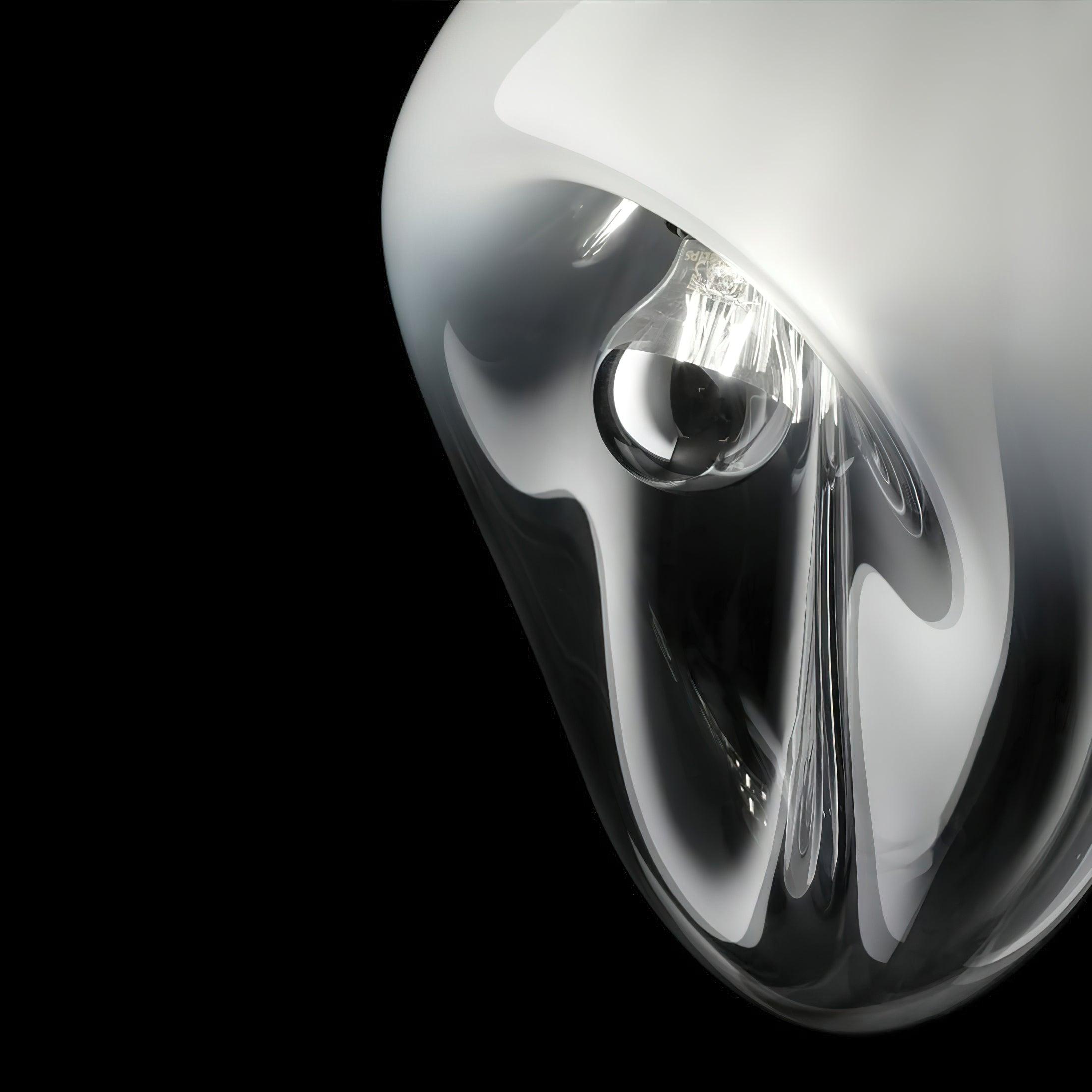 Water Drop Glass Pendant Lamp Modern Minimalist Ceiling Light | E26 E27 LED Compatible | Adjustable Hanging Cable