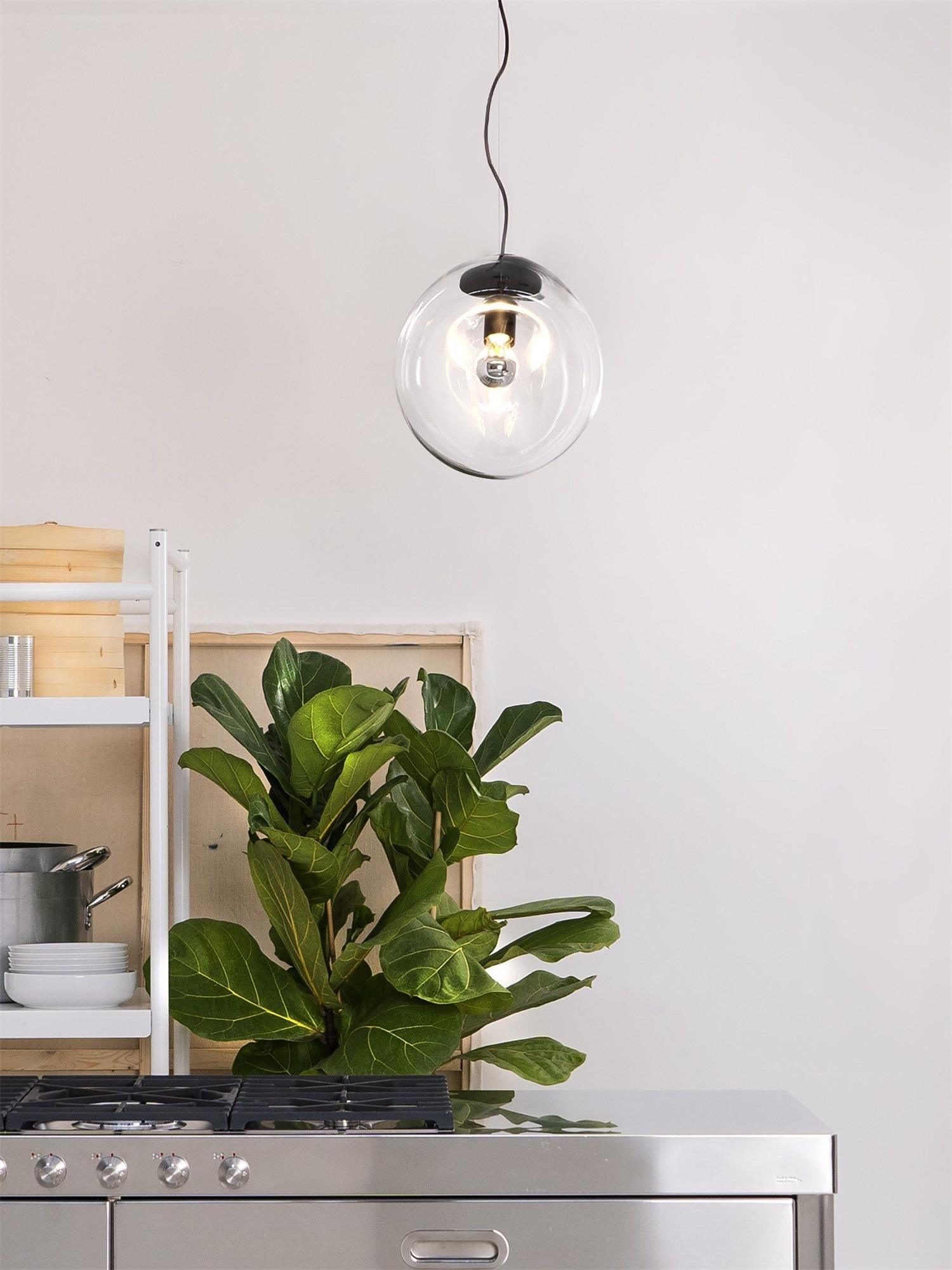 Water Drop Glass Pendant Lamp Modern Minimalist Ceiling Light | E26 E27 LED Compatible | Adjustable Hanging Cable
