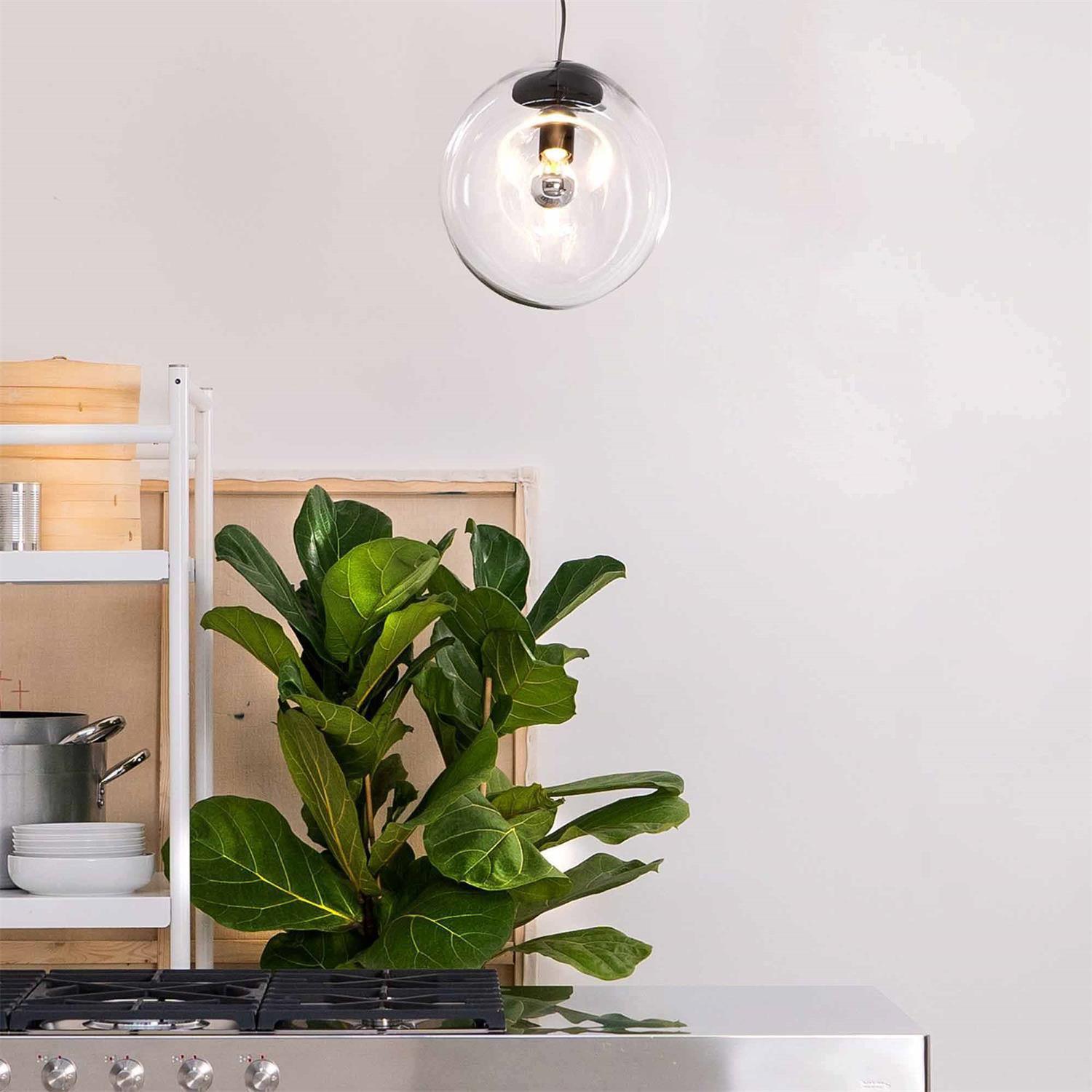 Water Drop Glass Pendant Lamp Modern Minimalist Ceiling Light | E26 E27 LED Compatible | Adjustable Hanging Cable