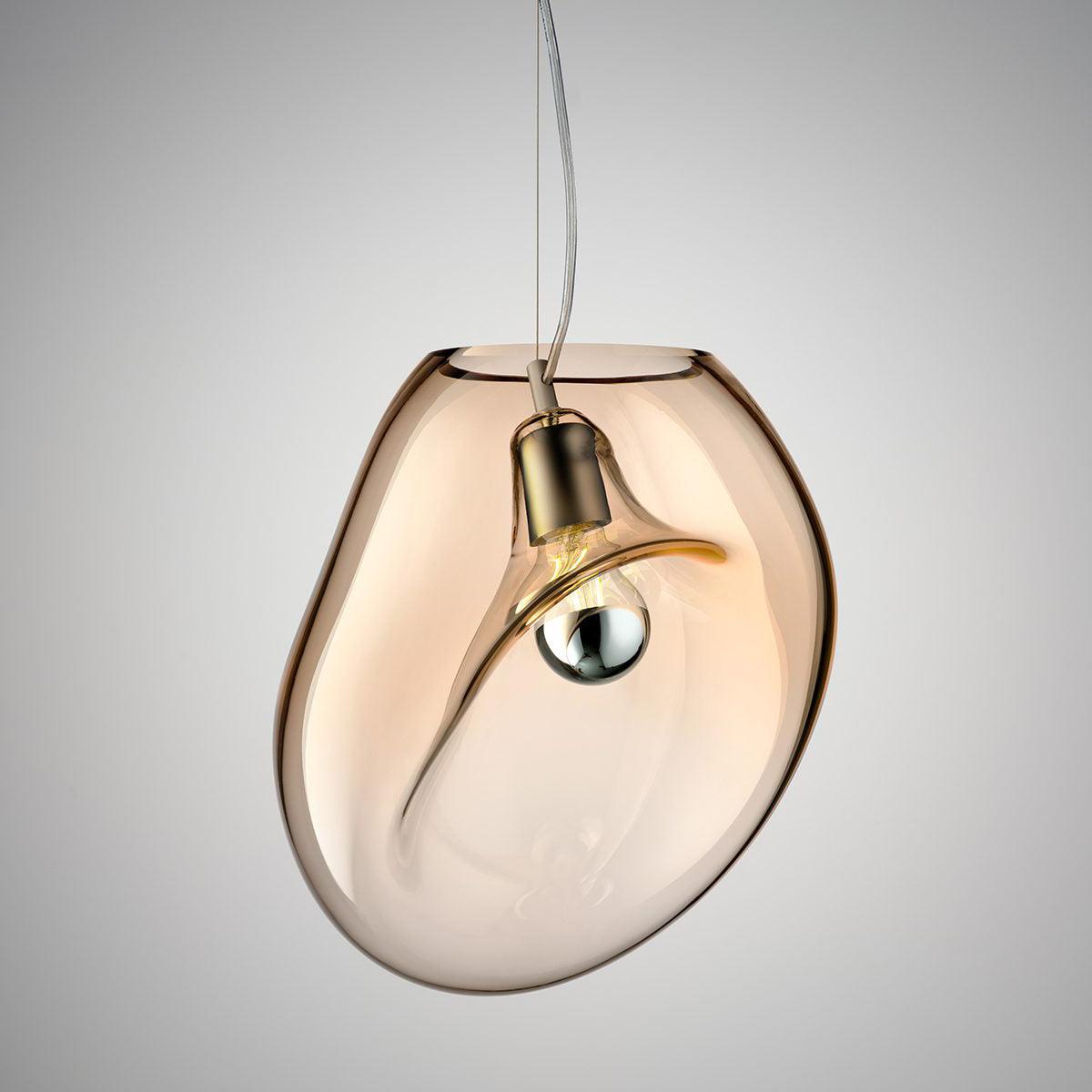 Water Drop Glass Pendant Lamp Modern Minimalist Ceiling Light | E26 E27 LED Compatible | Adjustable Hanging Cable