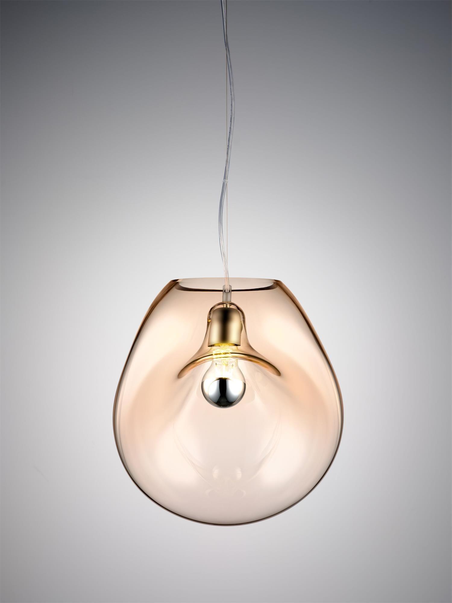 Water Drop Glass Pendant Lamp Modern Minimalist Ceiling Light | E26 E27 LED Compatible | Adjustable Hanging Cable