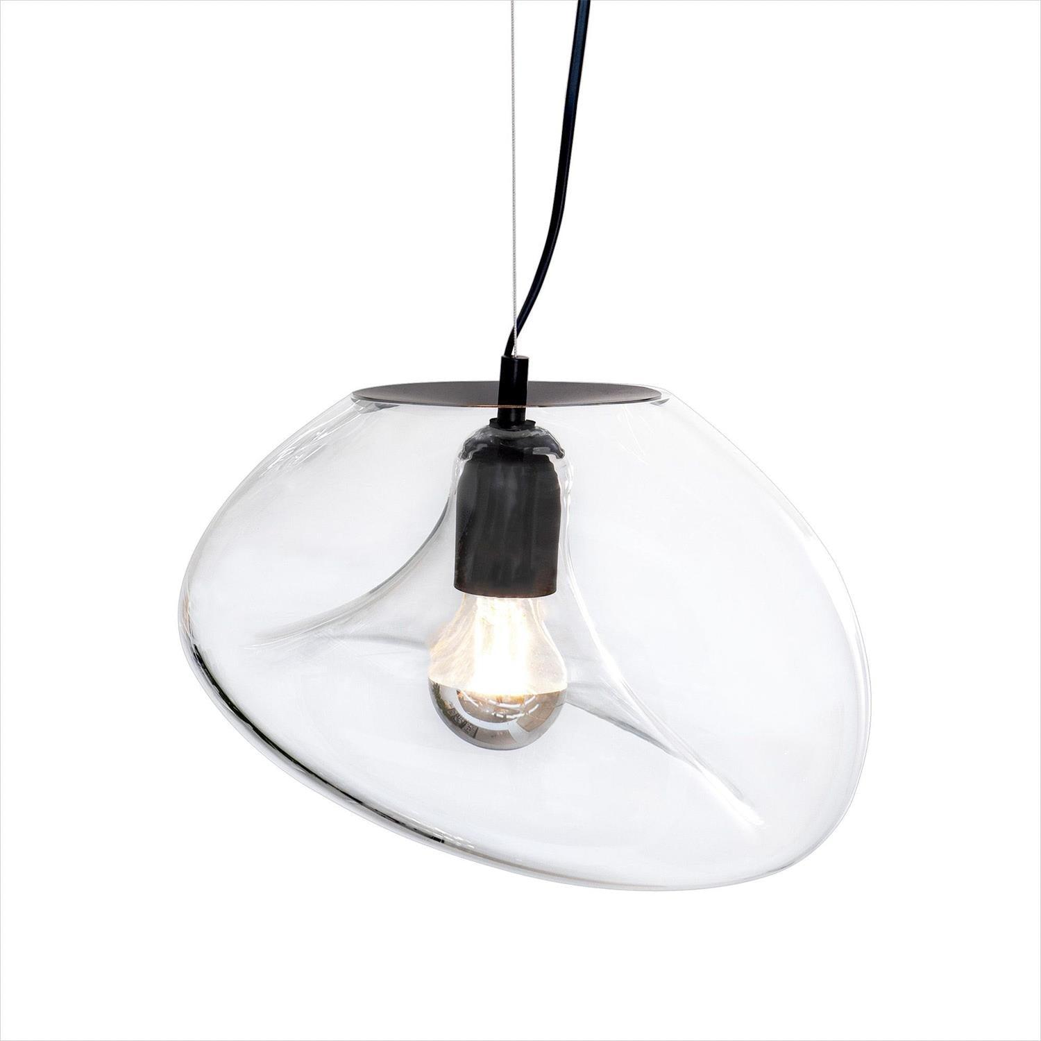 Water Drop Glass Pendant Lamp Modern Minimalist Ceiling Light | E26 E27 LED Compatible | Adjustable Hanging Cable
