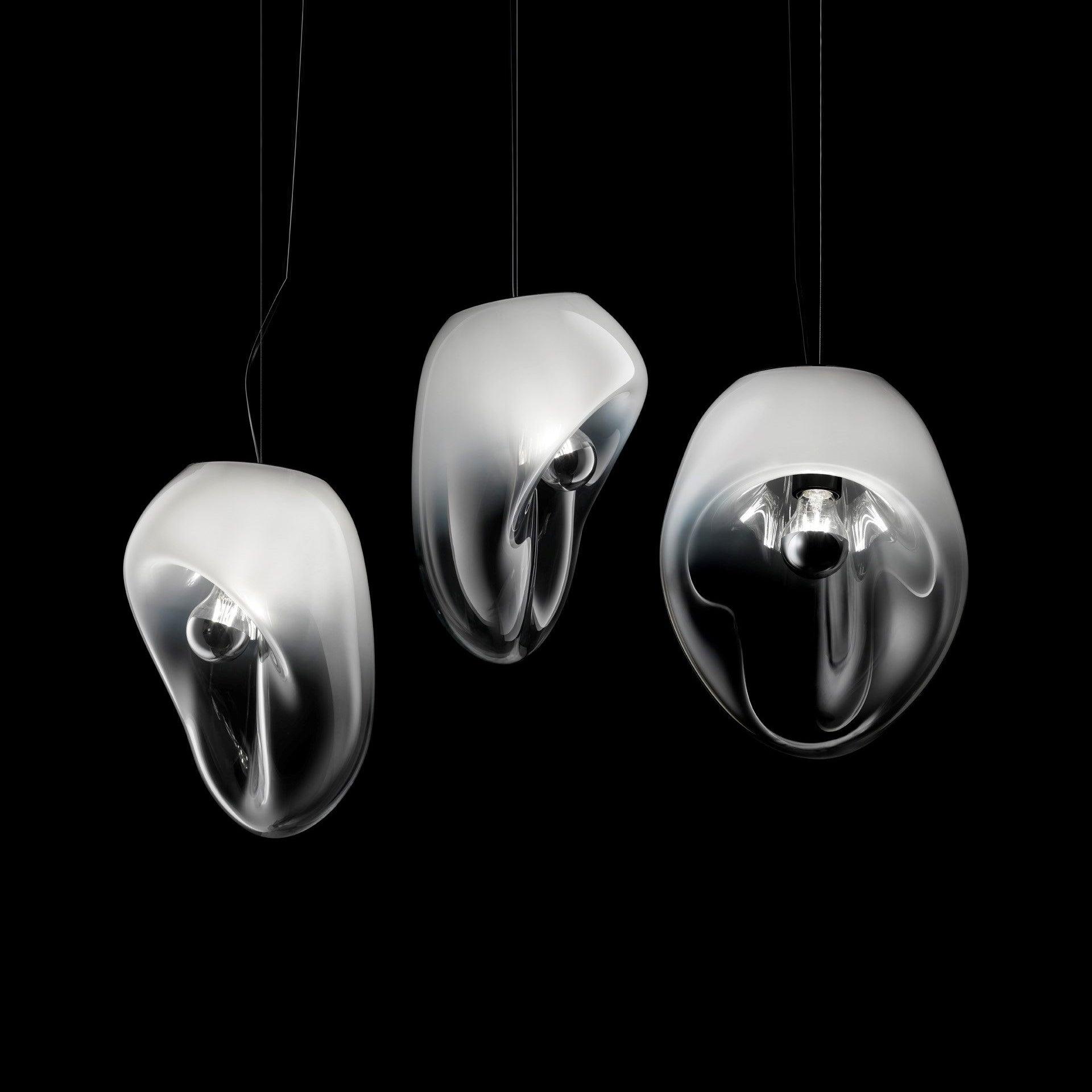 Water Drop Glass Pendant Lamp Modern Minimalist Ceiling Light | E26 E27 LED Compatible | Adjustable Hanging Cable