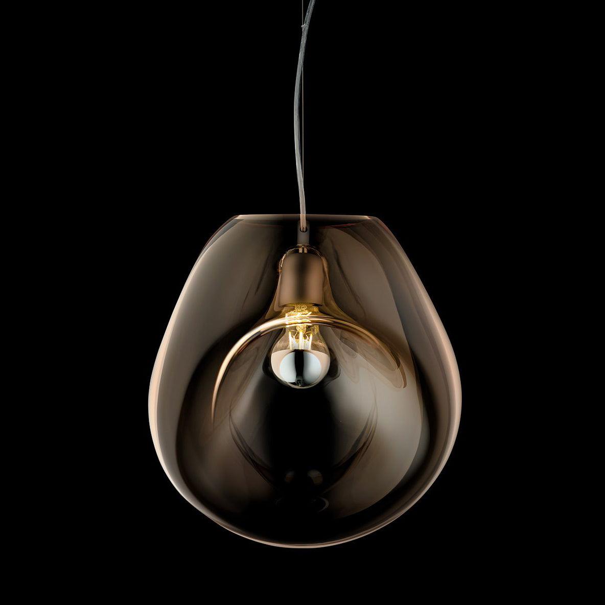 Water Drop Glass Pendant Lamp Modern Minimalist Ceiling Light | E26 E27 LED Compatible | Adjustable Hanging Cable
