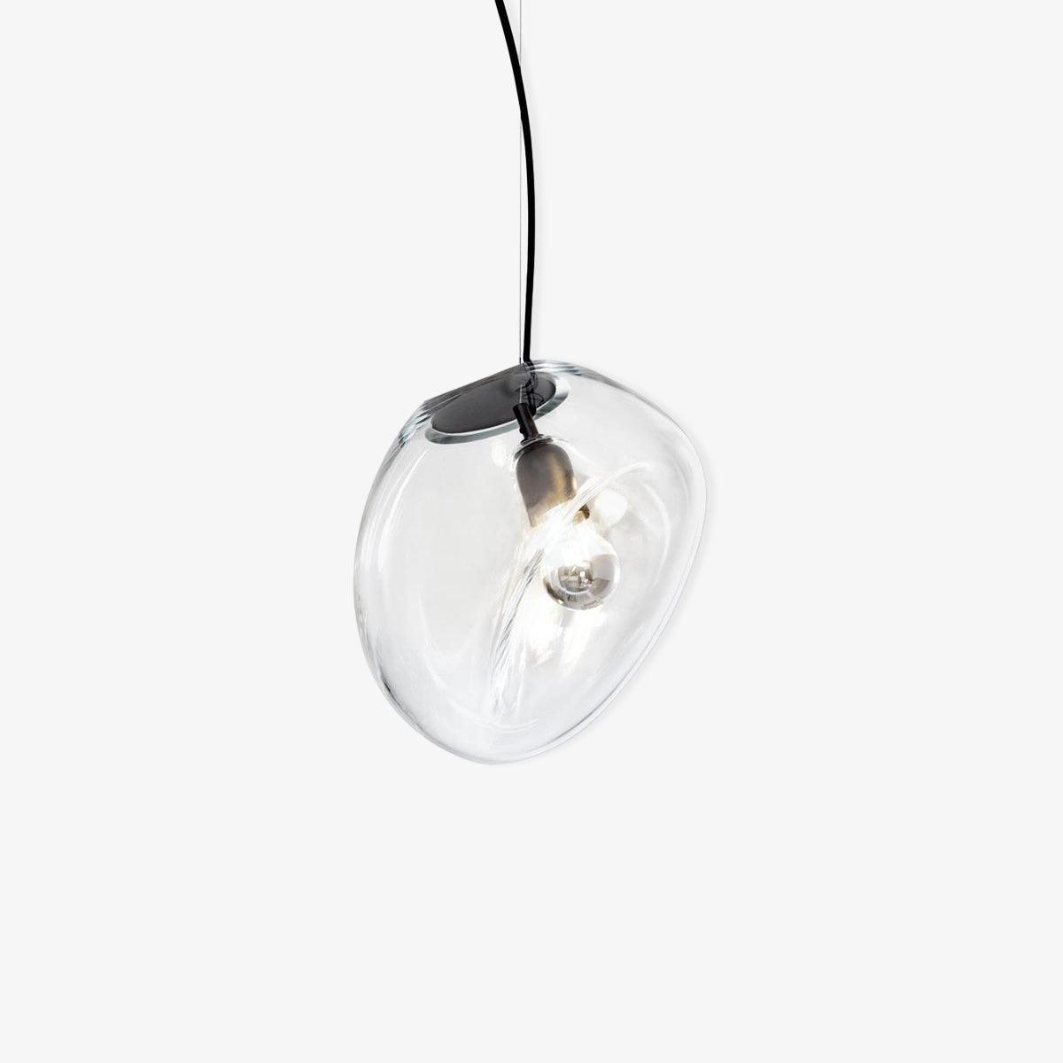 Water Drop Glass Pendant Lamp Modern Minimalist Ceiling Light | E26 E27 LED Compatible | Adjustable Hanging Cable