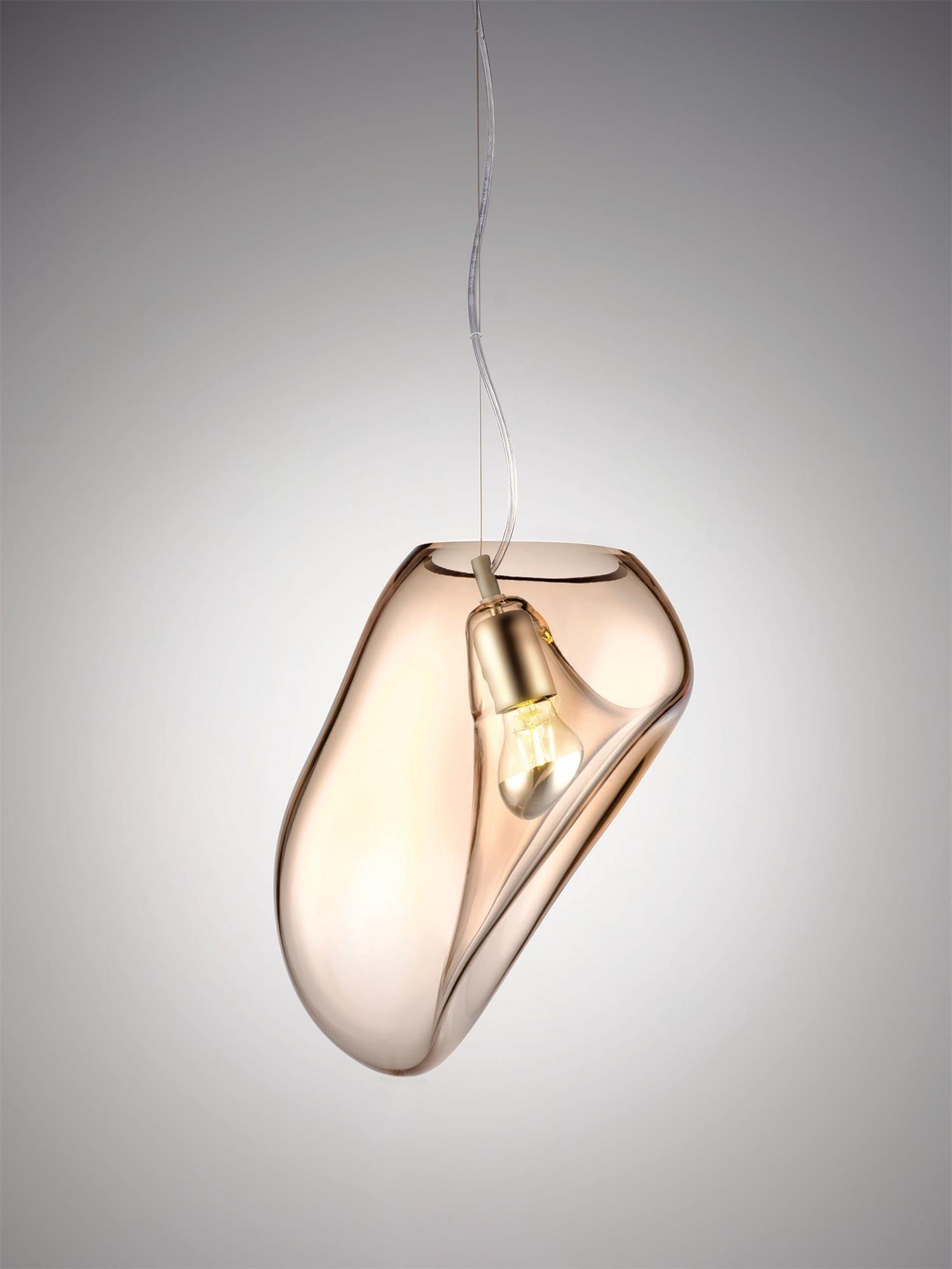 Water Drop Glass Pendant Lamp Modern Minimalist Ceiling Light | E26 E27 LED Compatible | Adjustable Hanging Cable