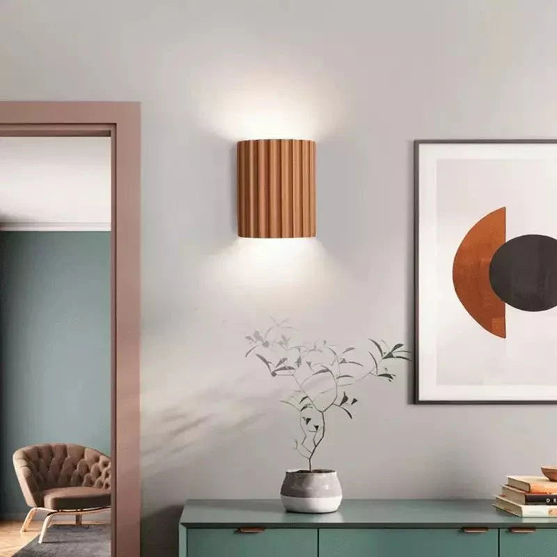 Macaron Wall Lamp Modern Decorative | Resin Hardwood | G9 LED | Indoor Accent Lighting | Bedroom Living Room Wall Light