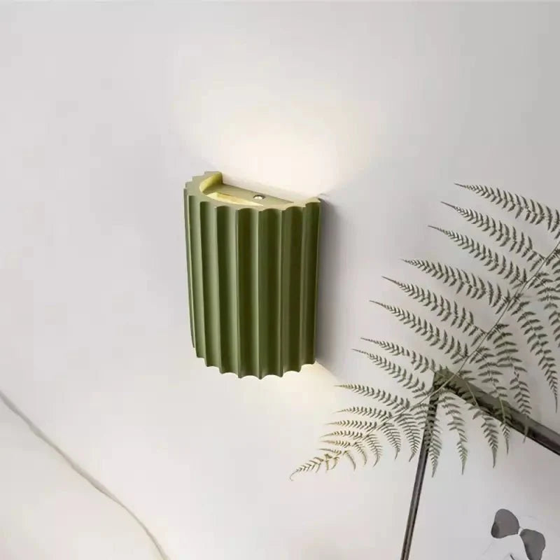 Macaron Wall Lamp Modern Decorative | Resin Hardwood | G9 LED | Indoor Accent Lighting | Bedroom Living Room Wall Light