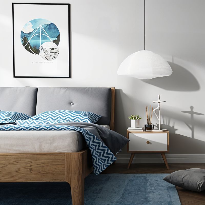 Japanese Paper Pendant Lamp Modern Hikari Lantern Light | Washed Paper Shade | E27 LED Compatible | Warm Ambient Ceiling Lighting
