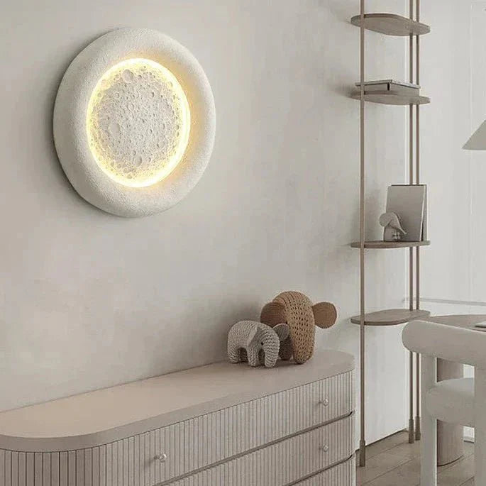 Moon Wall Lamp | Luxury Resin LED Light | 40cm Decor Indoor