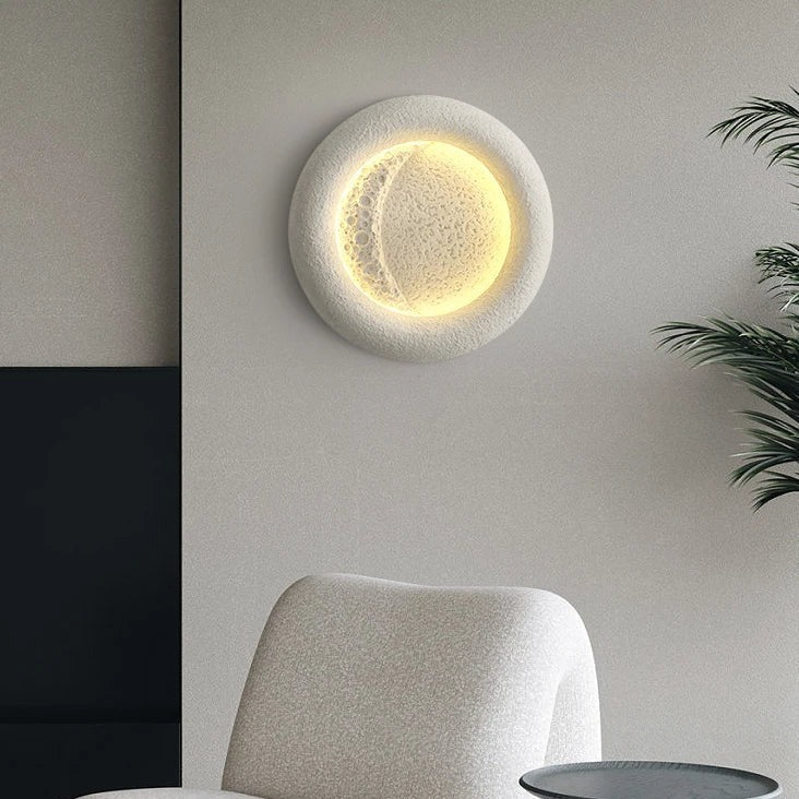 Moon Wall Lamp | Luxury Resin LED Light | 40cm Decor Indoor