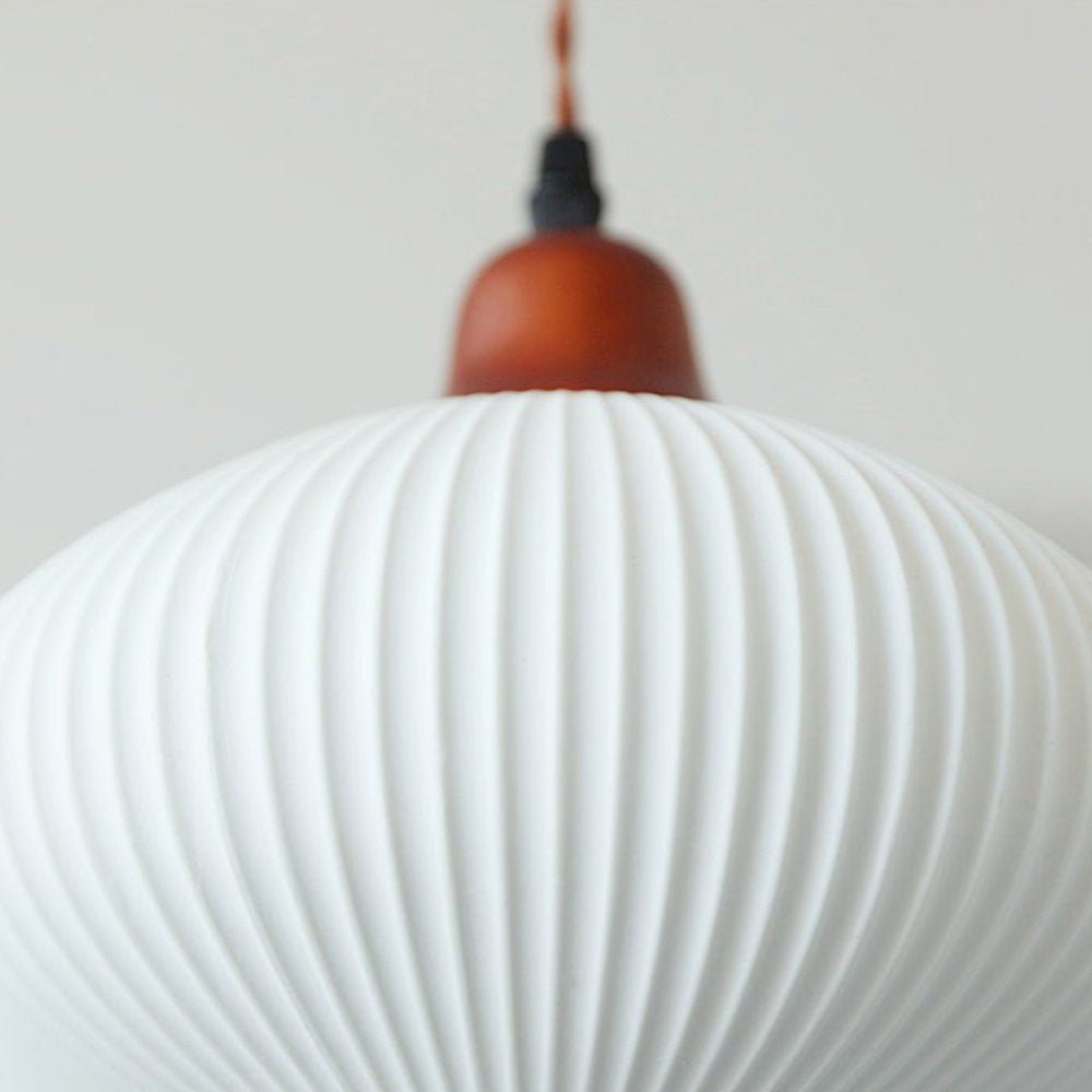 White Ceramic Pendant Lamp | Rustic Metal & Ceramic Ceiling Light | E26 LED/Incandescent | Adjustable Hanging 1.5m | Living Room Kitchen Dining Room