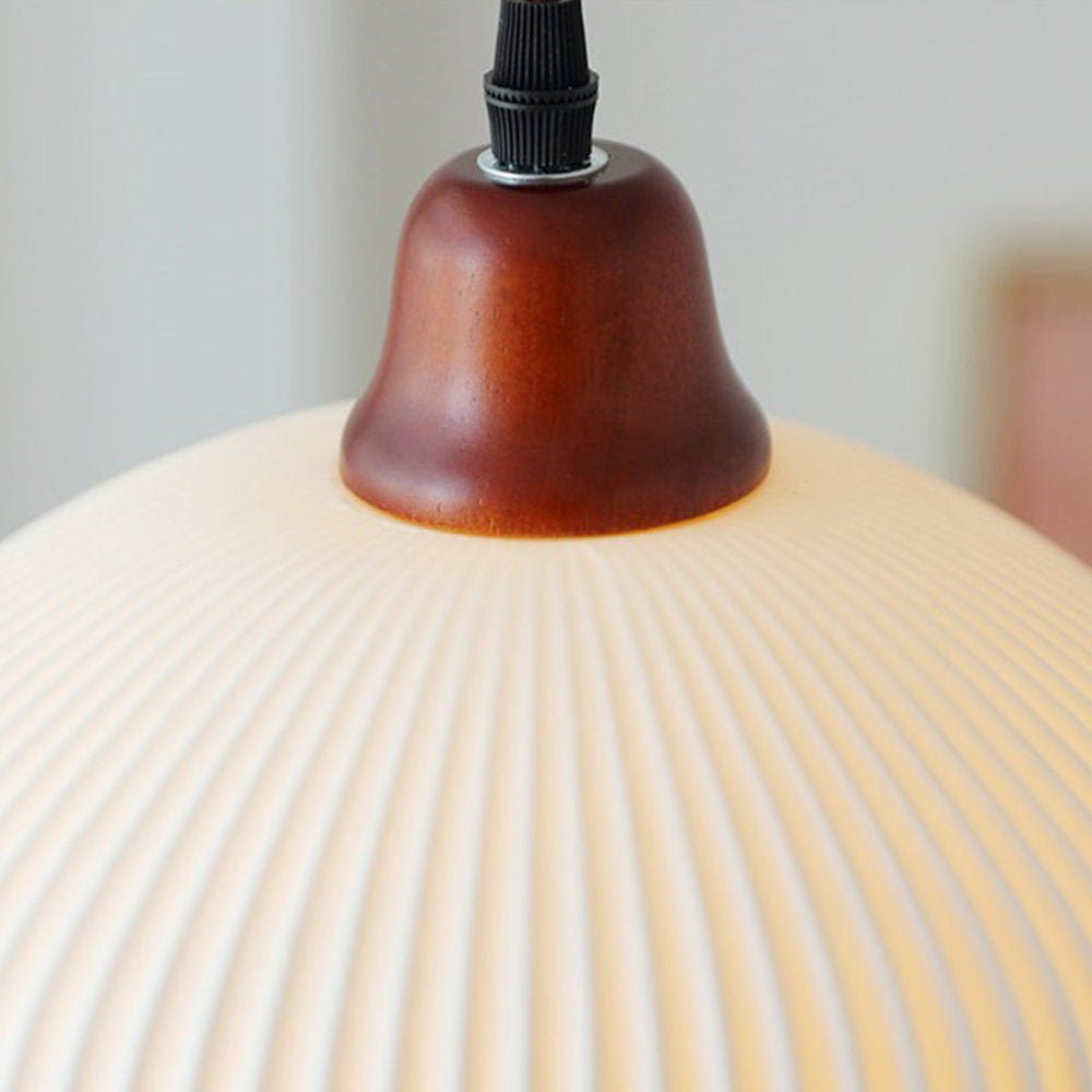White Ceramic Pendant Lamp | Rustic Metal & Ceramic Ceiling Light | E26 LED/Incandescent | Adjustable Hanging 1.5m | Living Room Kitchen Dining Room