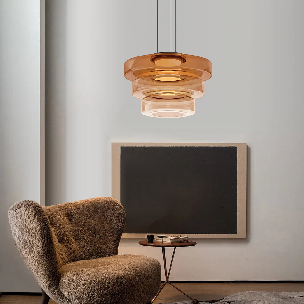 Glass Pendant Lamps in Bauhaus Style