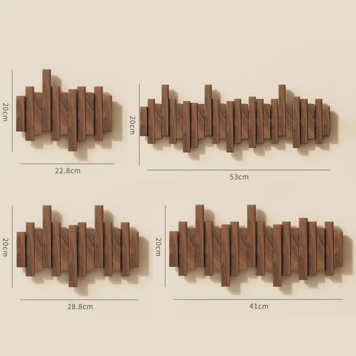 Piano Coat Rack – Wall Hooks Made of Walnut or Beech Wood