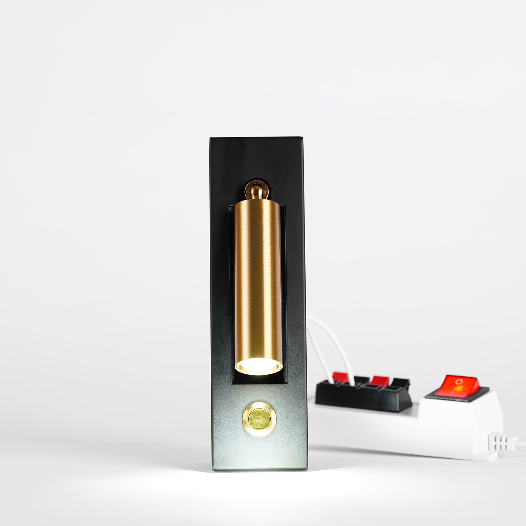 Minimalist Embedded Bedside Wall Sconce | Aluminum & Metal | Integrated 3000K LED | Adjustable Warm Light | Bedroom Accent