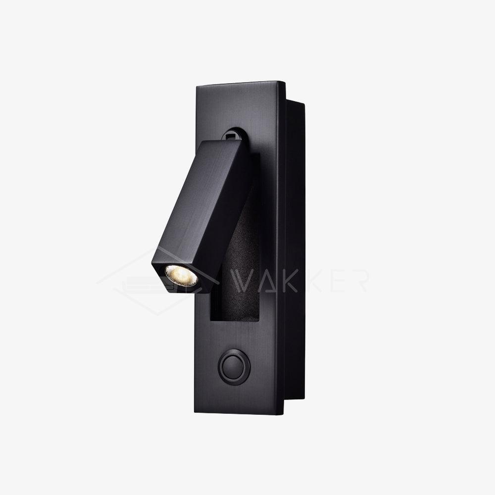 Minimalist Embedded Bedside Wall Sconce | Aluminum & Metal | Integrated 3000K LED | Adjustable Warm Light | Bedroom Accent