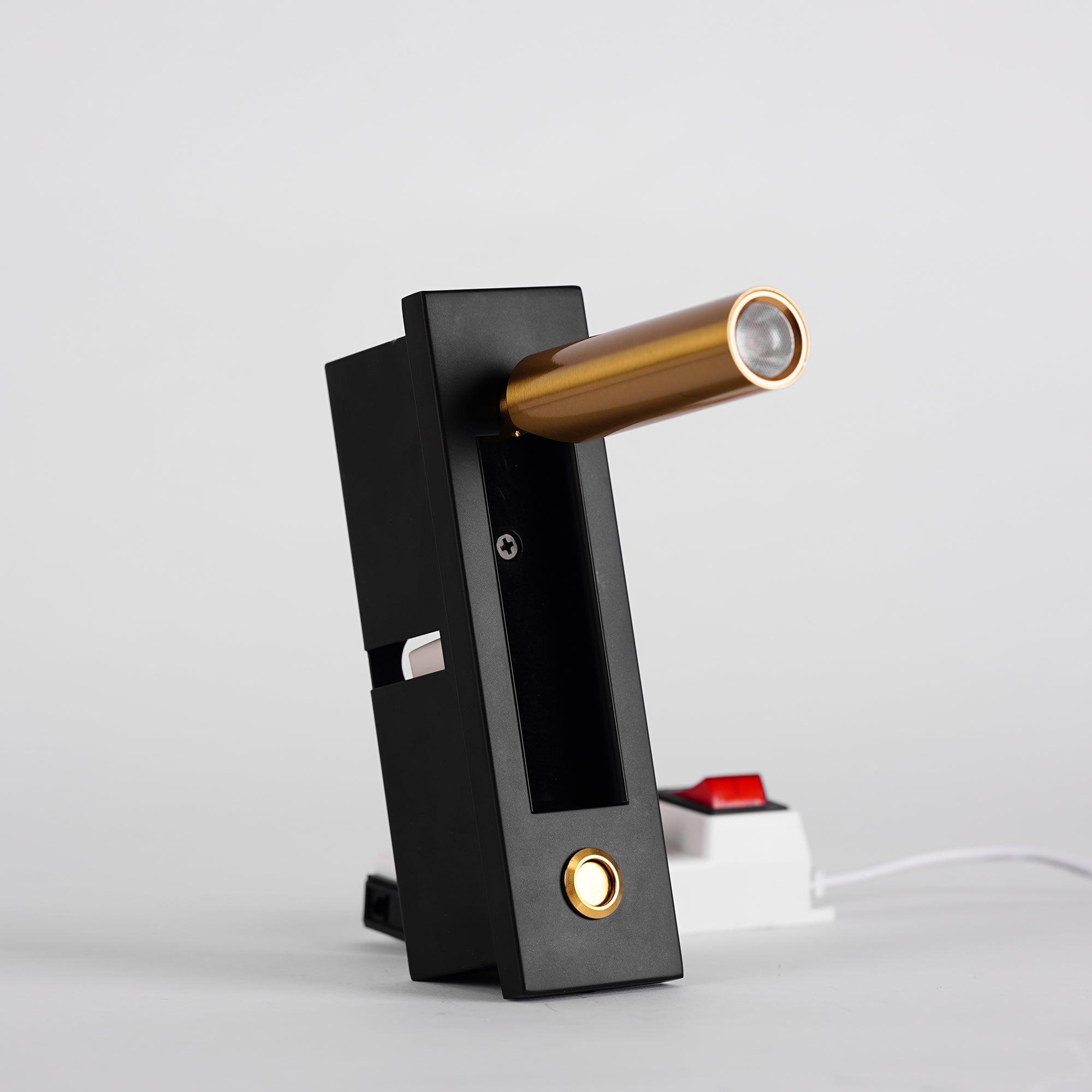 Minimalist Embedded Bedside Wall Sconce | Aluminum & Metal | Integrated 3000K LED | Adjustable Warm Light | Bedroom Accent