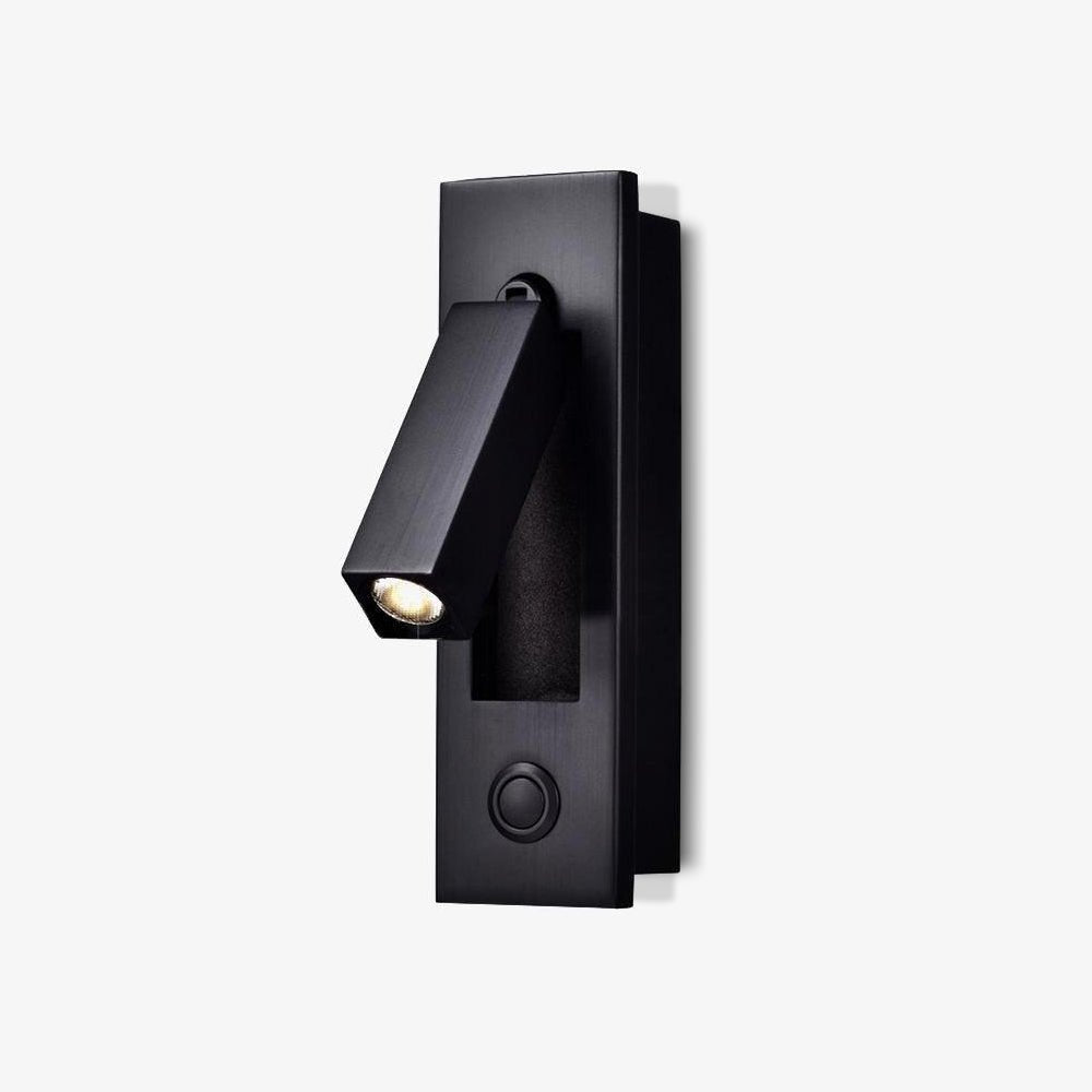 Minimalist Embedded Bedside Wall Sconce | Aluminum & Metal | Integrated 3000K LED | Adjustable Warm Light | Bedroom Accent