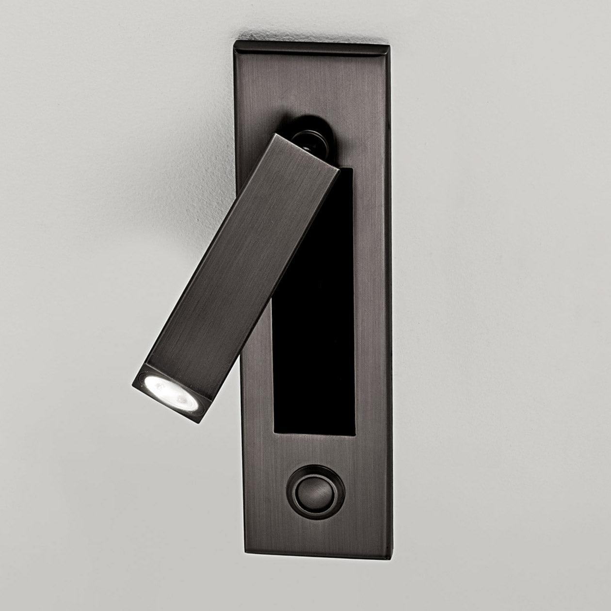 Minimalist Embedded Bedside Wall Sconce | Aluminum & Metal | Integrated 3000K LED | Adjustable Warm Light | Bedroom Accent
