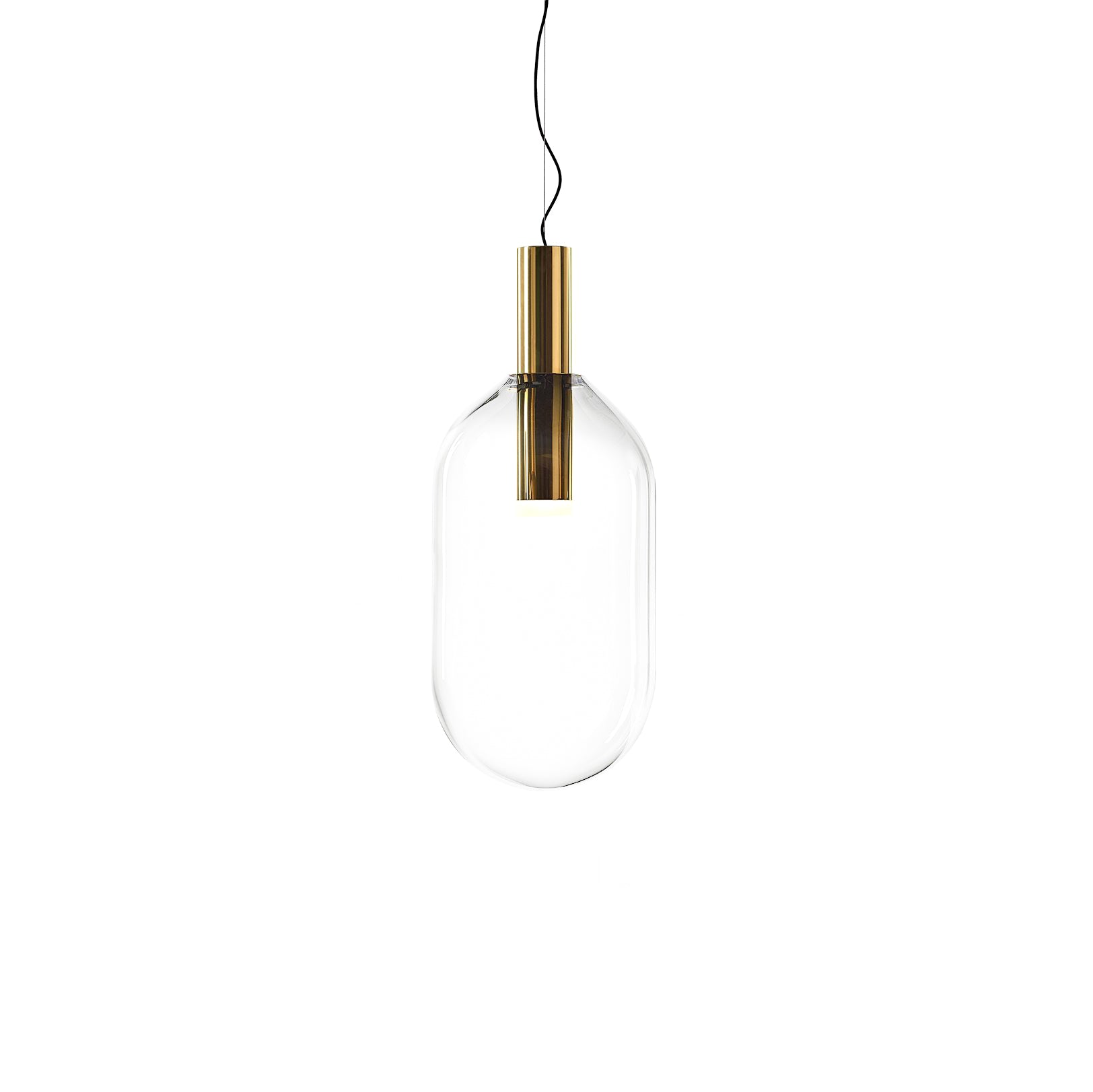 Isabel Pendant Lamp | Glass & Metal Design Hanging Light | GU10 Compatible | Soft Diffused Lighting | Bedroom & Living Space