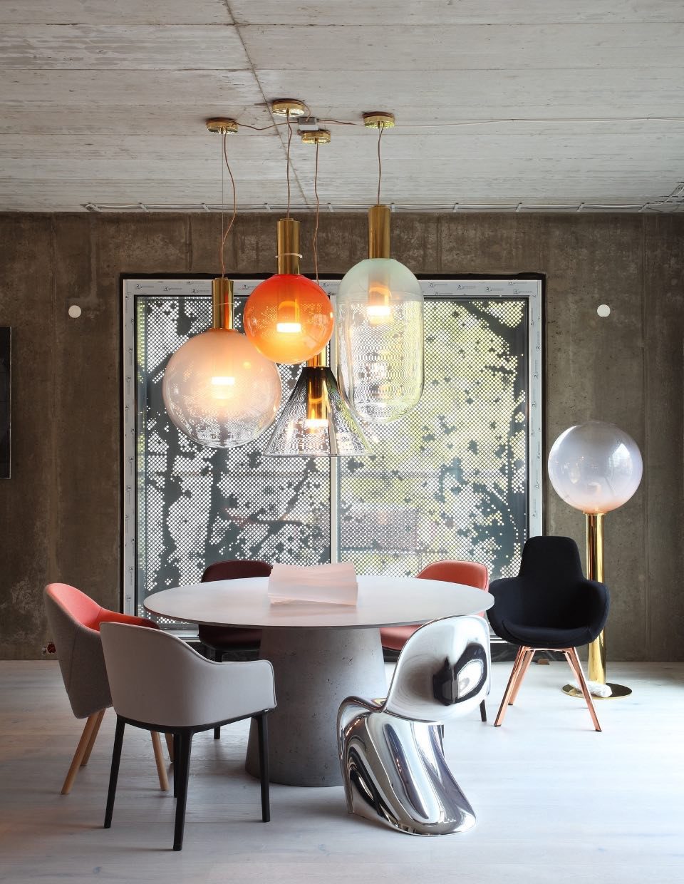 Isabel Pendant Lamp | Glass & Metal Design Hanging Light | GU10 Compatible | Soft Diffused Lighting | Bedroom & Living Space