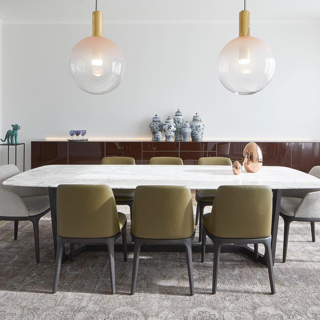 Isabel Pendant Lamp | Glass & Metal Design Hanging Light | GU10 Compatible | Soft Diffused Lighting | Bedroom & Living Space