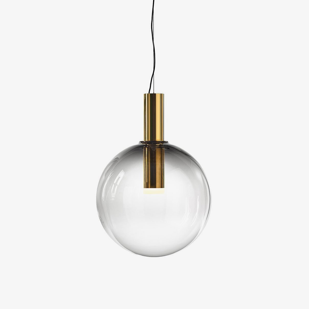 Isabel Pendant Lamp | Glass & Metal Design Hanging Light | GU10 Compatible | Soft Diffused Lighting | Bedroom & Living Space