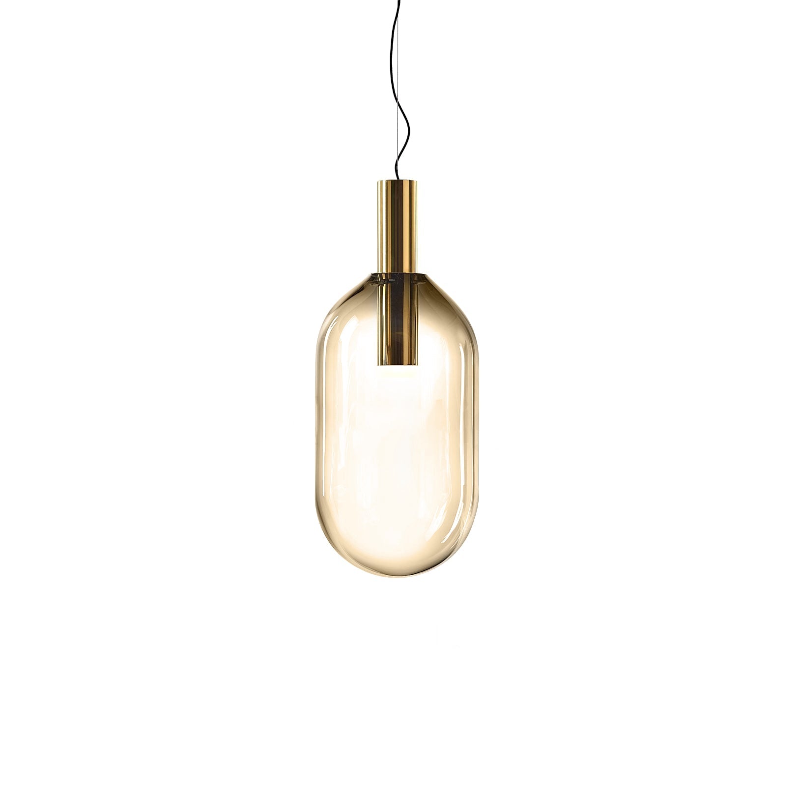 Isabel Pendant Lamp | Glass & Metal Design Hanging Light | GU10 Compatible | Soft Diffused Lighting | Bedroom & Living Space