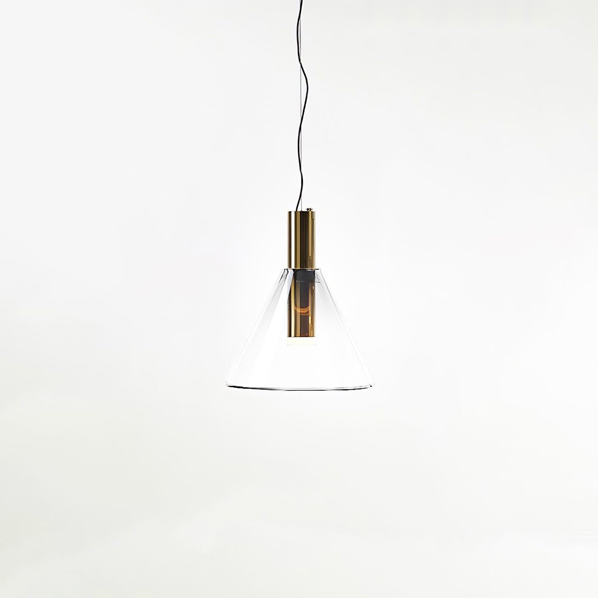 Isabel Pendant Lamp | Glass & Metal Design Hanging Light | GU10 Compatible | Soft Diffused Lighting | Bedroom & Living Space