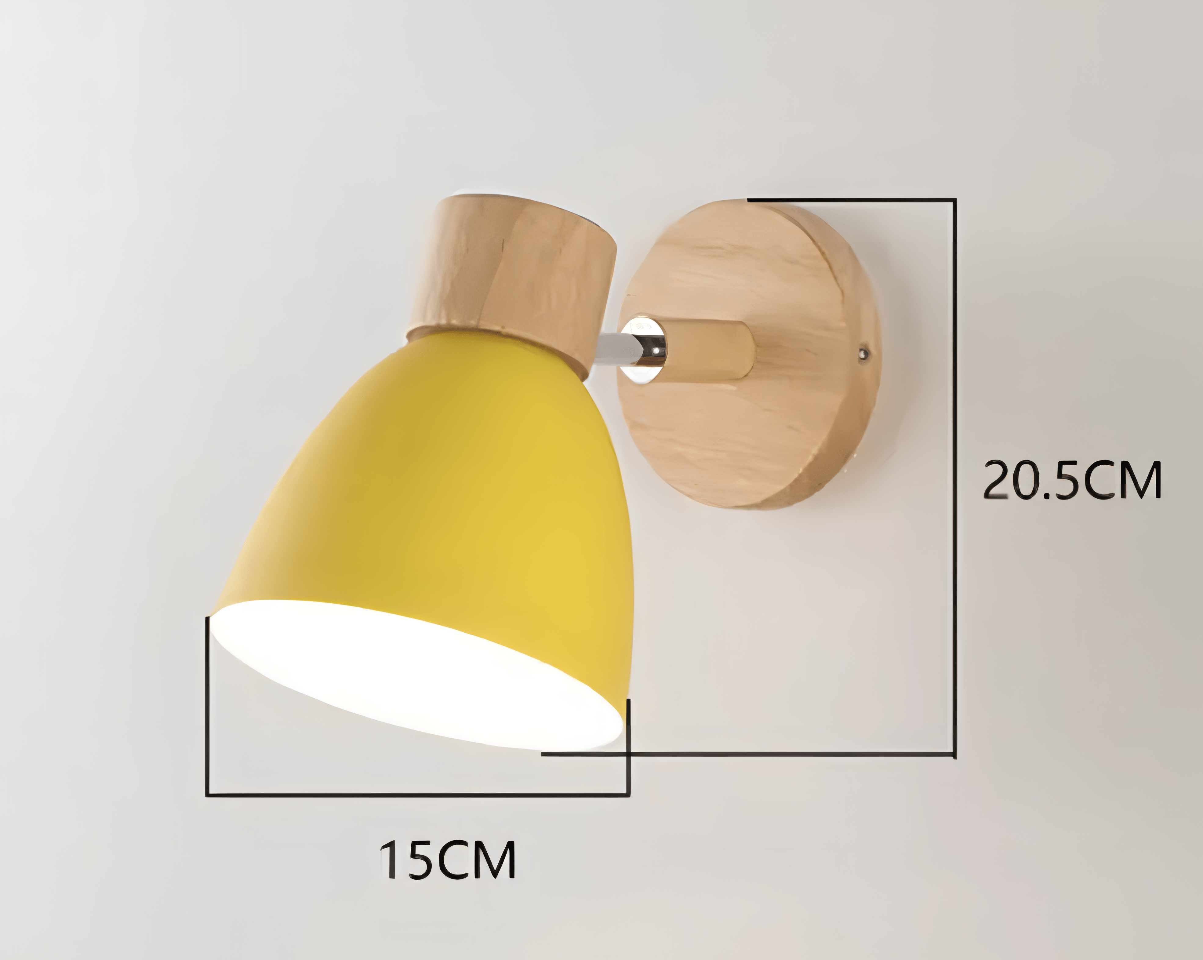 Scandinavian Wood Wall Lamp with Pull Switch | Nordic Modern E27 Wall Light | Wood & Metal Fixture | Indoor Lighting for Bedroom & Living Room