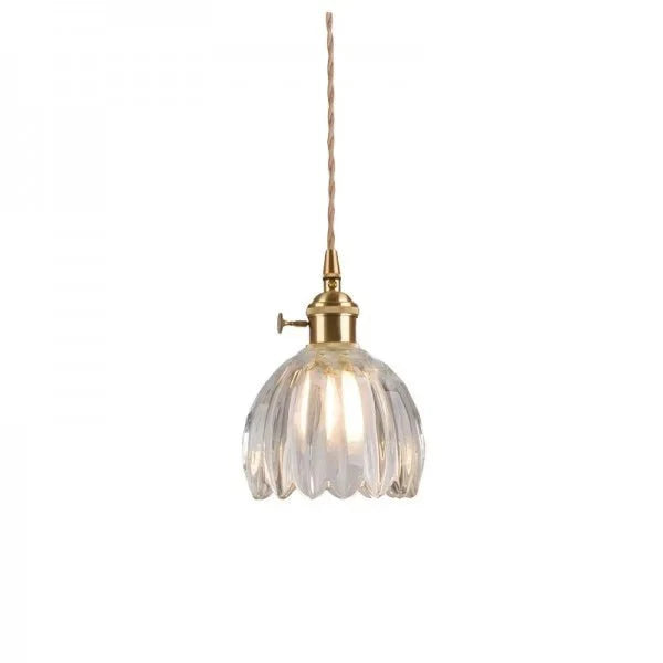 Japanese Retro Glass Flower Pendant Lamp