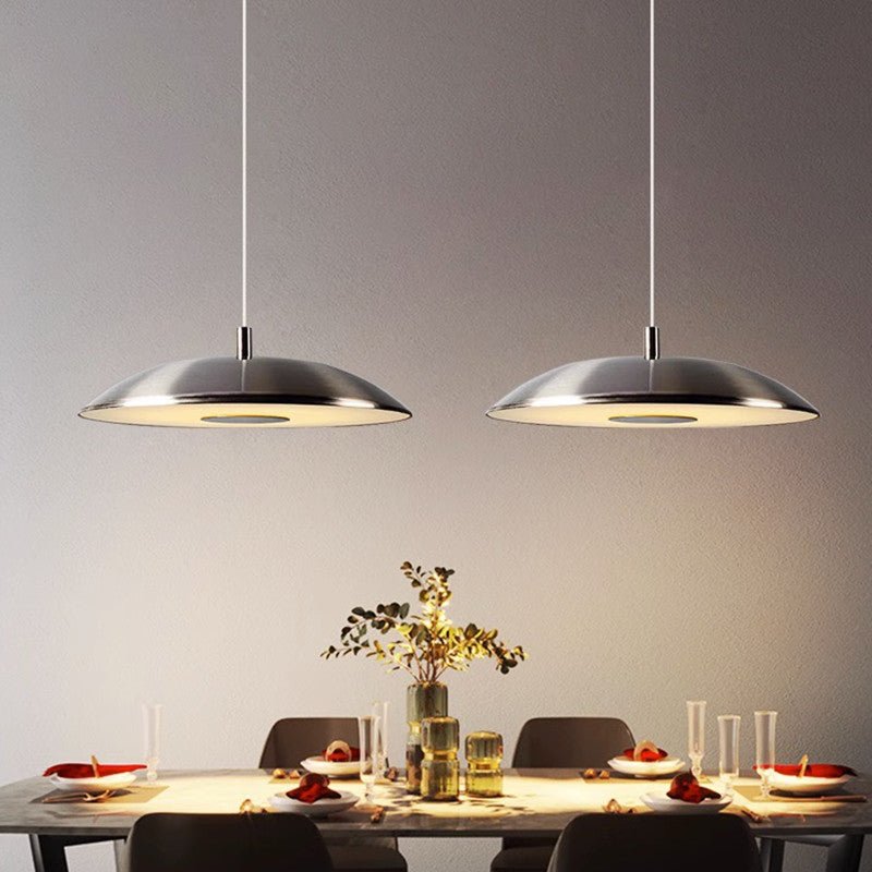 Nickel Iron LED Pendant Lamp | Modern Nordic Hanging Light | 42W LED Included | Indoor Ceiling Lighting | Living Room & Dining Area