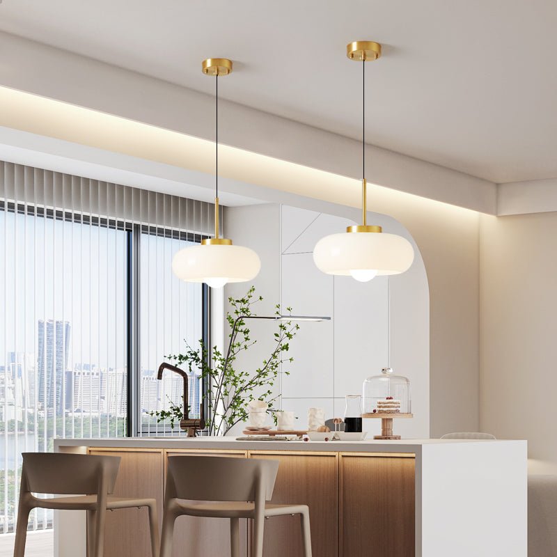 Modern Copper Glass Chandelier Ceiling Light | Solid H65 Copper Frame | E27 Socket Pendant Lamp | Vintage Luxury Lighting | 27.5cm
