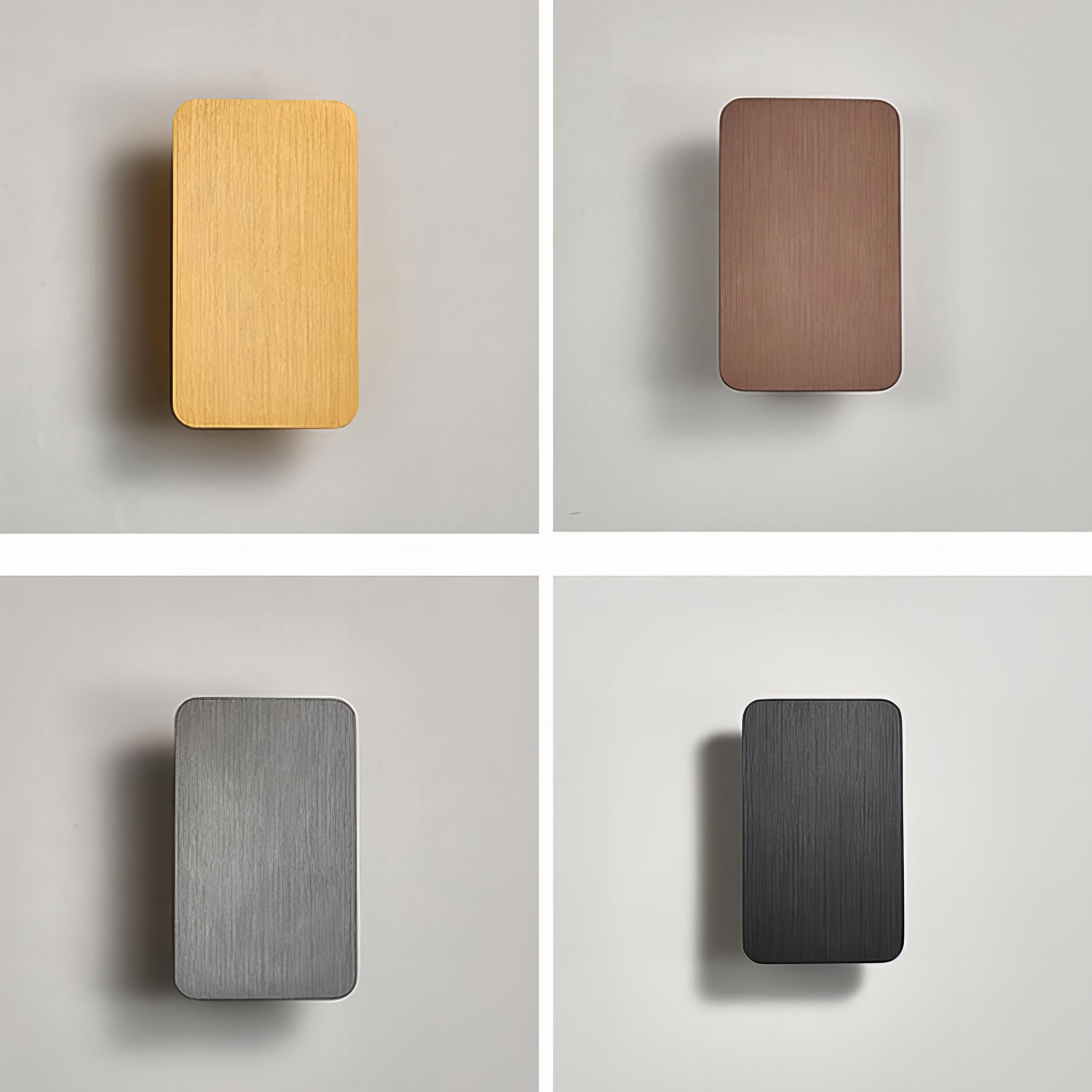 Rectangular LED Wall Lamp | Modern Up & Down Lighting | Aluminum Wall Fixture | Indoor Accent Light | Gray Black Gold Brown Finish