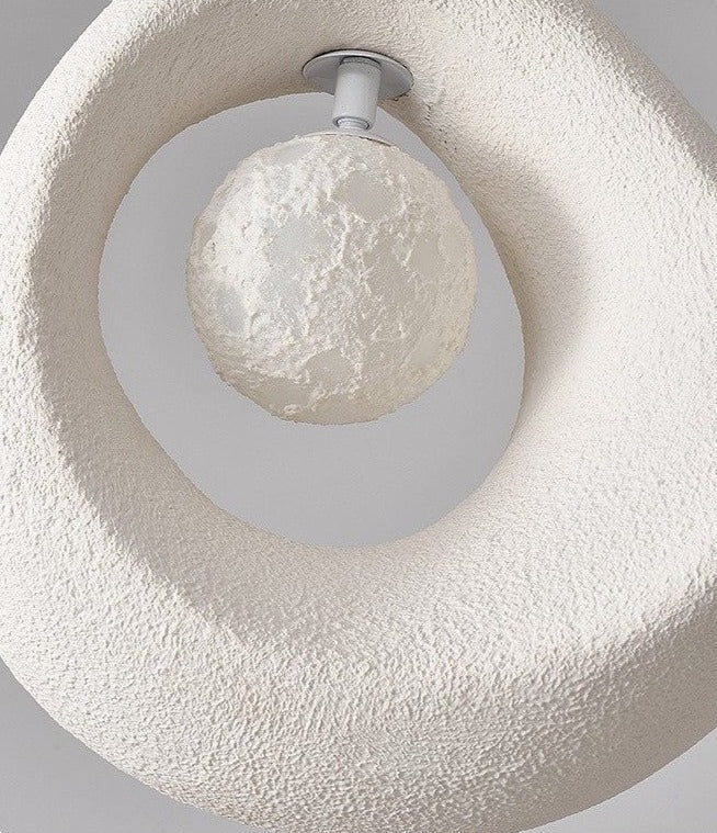 Wabi Sabi Pendant Lamp Natural Minimalist Hanging Light | Textured Organic Design | LED G9 Bulb | 32x35cm with Cord