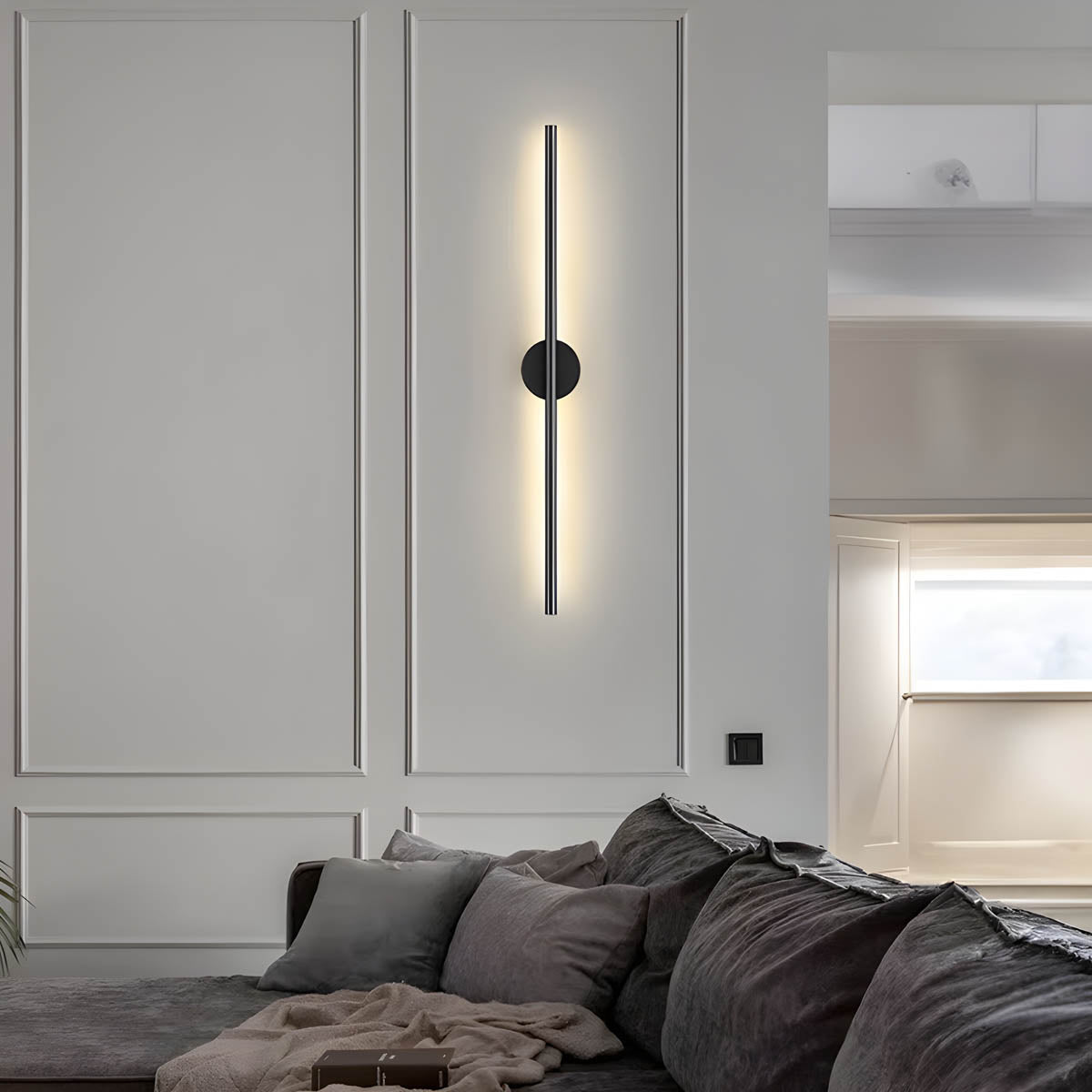 Long Strip LED Wall Lamp | Modern Linear Wall Light | Aluminum Silicone Design | Indoor Accent Lighting | Hallway Bedroom Foyer