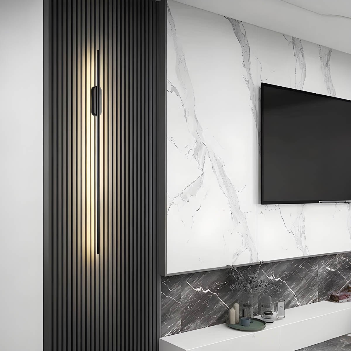 Long Strip LED Wall Lamp | Modern Linear Wall Light | Aluminum Silicone Design | Indoor Accent Lighting | Hallway Bedroom Foyer