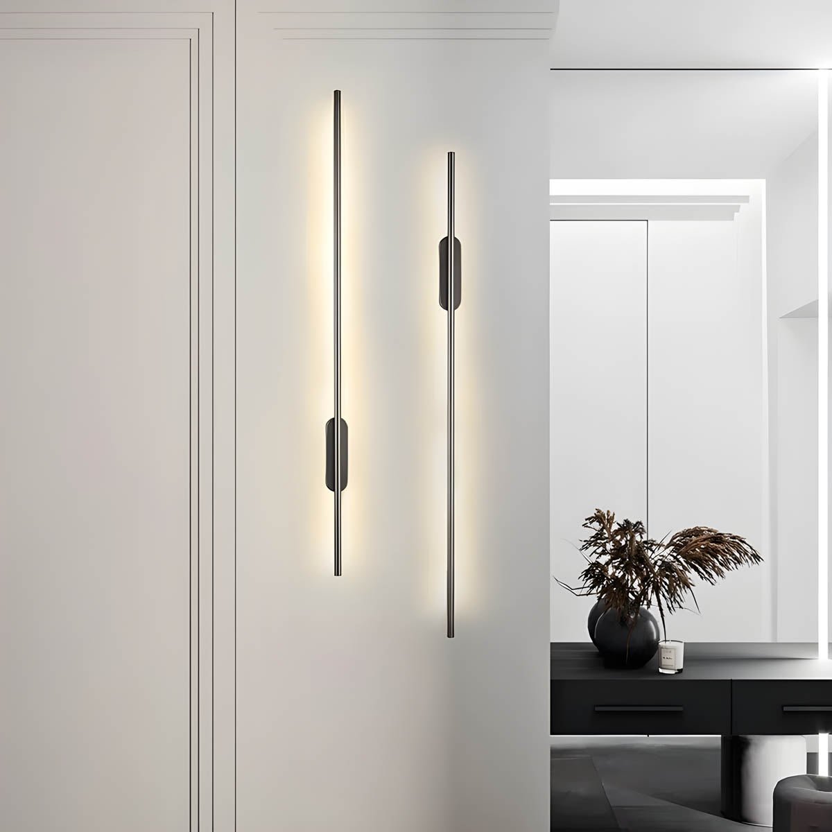 Long Strip LED Wall Lamp | Modern Linear Wall Light | Aluminum Silicone Design | Indoor Accent Lighting | Hallway Bedroom Foyer