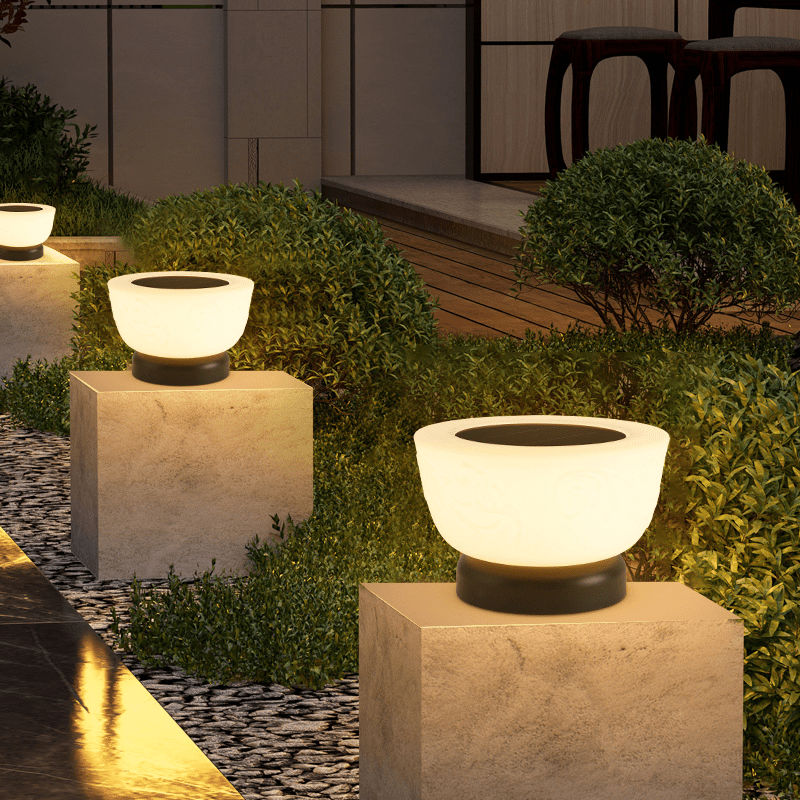 Solar Landing Light Outdoor LED Pathway Lamp | IP65 Waterproof | Acrylic & Hardware | Warm Light E27 Garden & Driveway Lighting