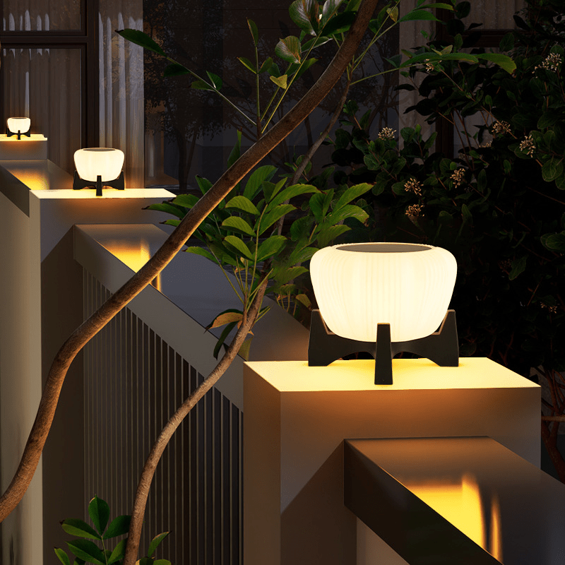 Solar Landing Light Outdoor LED Pathway Lamp | IP65 Waterproof | Acrylic & Hardware | Warm Light E27 Garden & Driveway Lighting