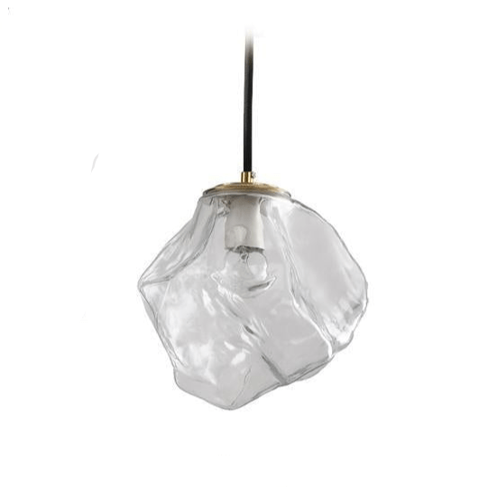 Glass Pendant Light | Lava Postmodern Hanging Lamp | Copper & Glass Design | G9 LED Compatible | Decorative Ceiling Lighting