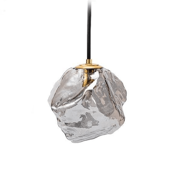 Glass Pendant Light | Lava Postmodern Hanging Lamp | Copper & Glass Design | G9 LED Compatible | Decorative Ceiling Lighting