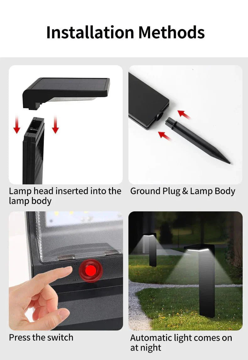 Solar Garden Light | Lavie Outdoor LED Lamp | Metal Solar Powered Landscape Lighting | Warm White Ambient Garden Light
