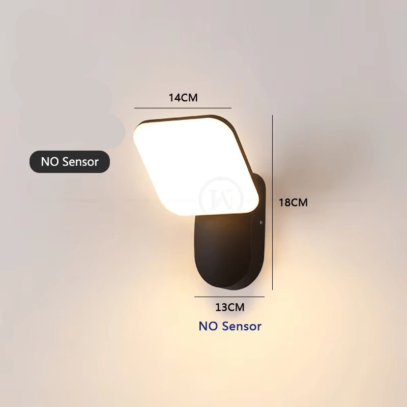LED Wall Lamp with Motion Sensor Outdoor | IP65 Waterproof | 12W LED | Aluminum Acrylic | Smart Security Lighting for Entrance and Garden