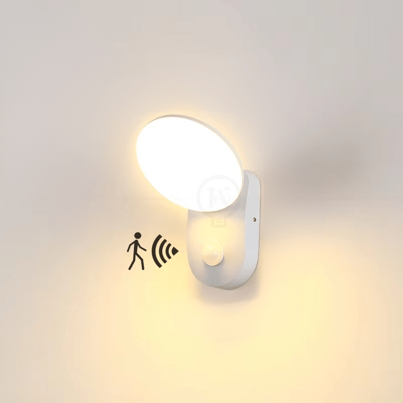 LED Wall Lamp with Motion Sensor Outdoor | IP65 Waterproof | 12W LED | Aluminum Acrylic | Smart Security Lighting for Entrance and Garden