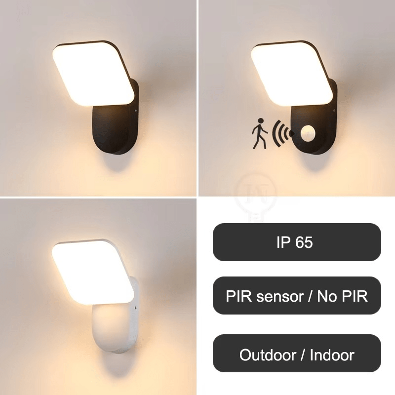 LED Wall Lamp with Motion Sensor Outdoor | IP65 Waterproof | 12W LED | Aluminum Acrylic | Smart Security Lighting for Entrance and Garden