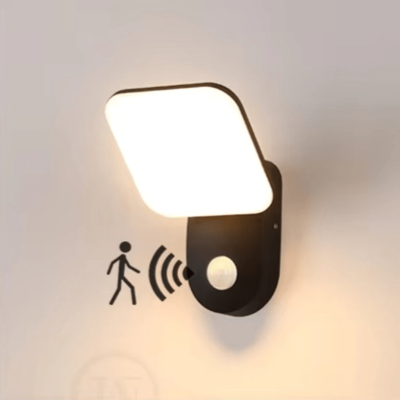 LED Wall Lamp with Motion Sensor Outdoor | IP65 Waterproof | 12W LED | Aluminum Acrylic | Smart Security Lighting for Entrance and Garden