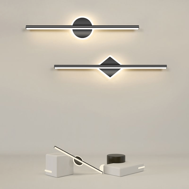 Modern LED Wall Lamp Round or Square Design | Silicone Metal Build | SMD LED | IP44 Indoor Lighting | 40–80 cm Wall Fixture